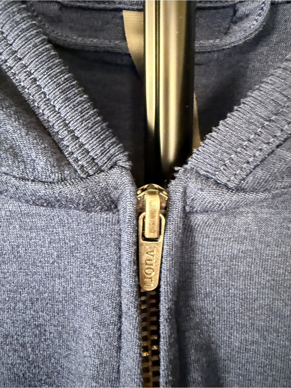 #221 Vuori Modern Full Zip Hoodie Blue Coast Heather Size Small - Picture 7 of 7